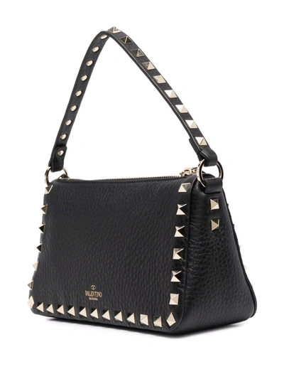 Valentino Garavani Women Rockstud Small Leather Shoulder Bag In Black