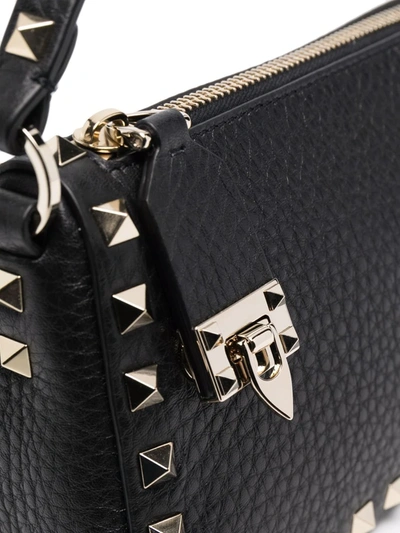 Valentino Garavani Women Rockstud Small Leather Shoulder Bag In Black