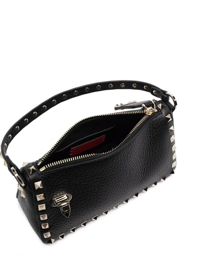 Valentino Garavani Women Rockstud Small Leather Shoulder Bag In Black
