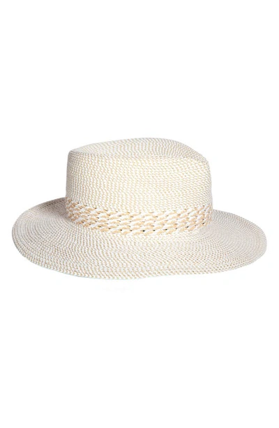 Shop Eric Javits Bayou Packable Squishee® Fedora In White Mix