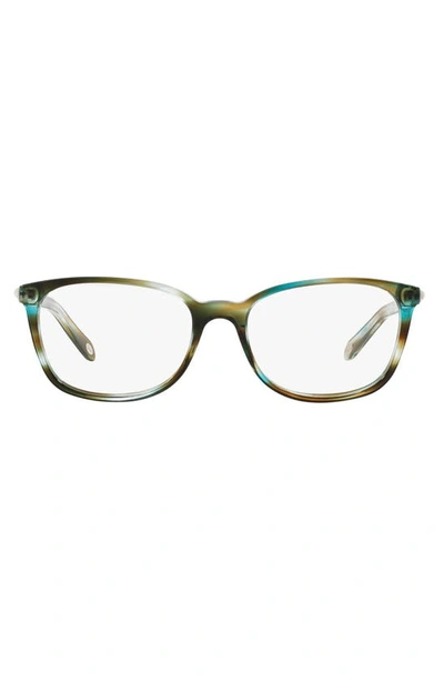Shop Tiffany & Co 53mm Optical Glasses In Ocean Havana