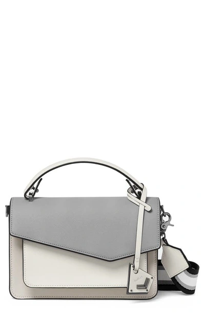 Shop Botkier Cobble Hill Leather Crossbody Bag In Dove Colorblock