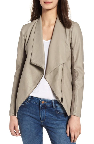 Shop Bb Dakota Gabrielle Faux Leather Asymmetrical Jacket In Toffee