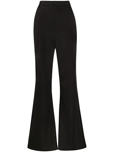 Shop Natasha Zinko High-waisted Flared Trousers In Black