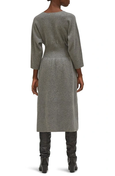 Shop Equipment Channing V-neck Midi Dress In Gray Flannel