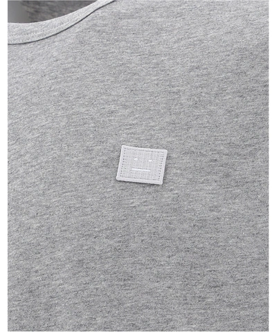 Shop Acne Studios "nash Face" T-shirt In Grey