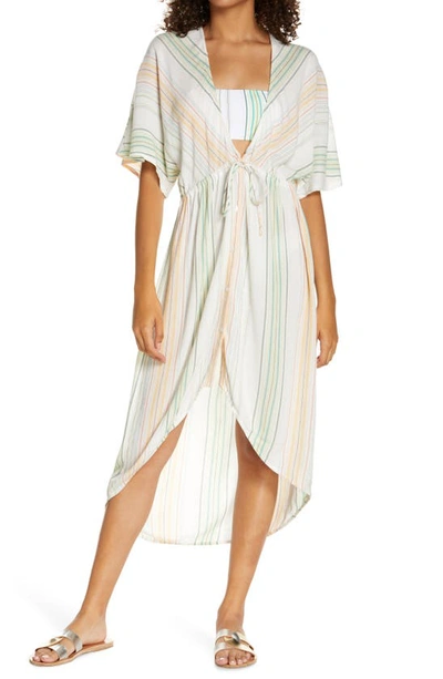 Shop O'neill Shorebreak Stripe Cover-up Dress In Multi Beach Stripe