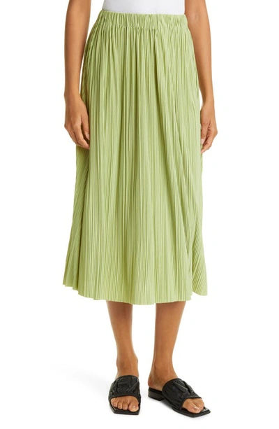 Shop Samsã¸e Samsã¸e Sams?e Sams?e Uma Pleated Midi Skirt In Tarragon