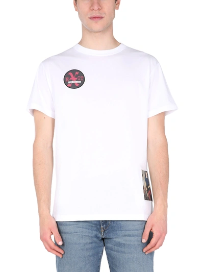 Shop Raf Simons Crew Neck T-shirt In Bianco