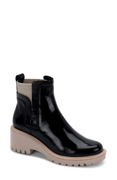 Shop Dolce Vita Huey Bootie In Onyx Patent Leather