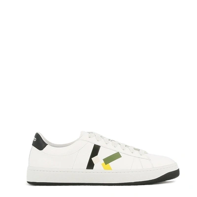 Shop Kenzo Kourt Lace Up Sneakers In White