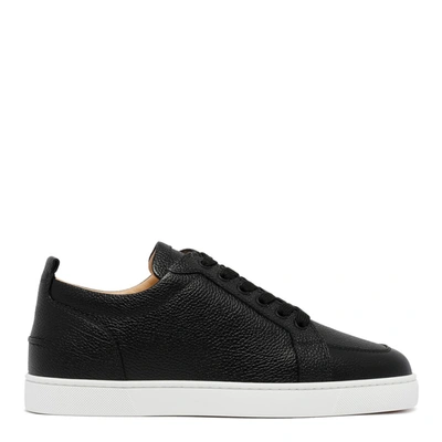 Shop Christian Louboutin Black Leather Sneakers