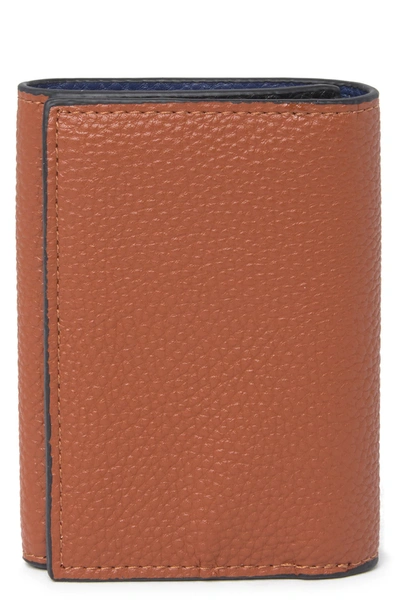 Shop Nordstrom Trifold Wallet With Removable Id Slot In Brown Partridge- Blue Twilight
