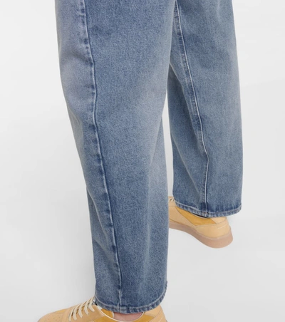 Shop Mm6 Maison Margiela High-rise Wide-leg Jeans In 蓝色