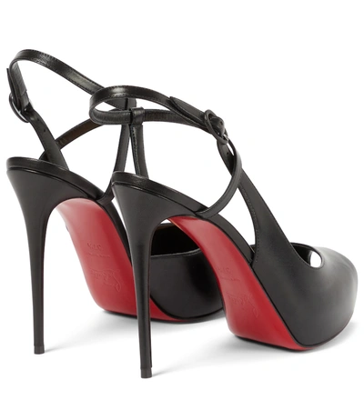 Christian Louboutin Womens Black Jenlove Alta 120 Kid Black 7.5 In Black