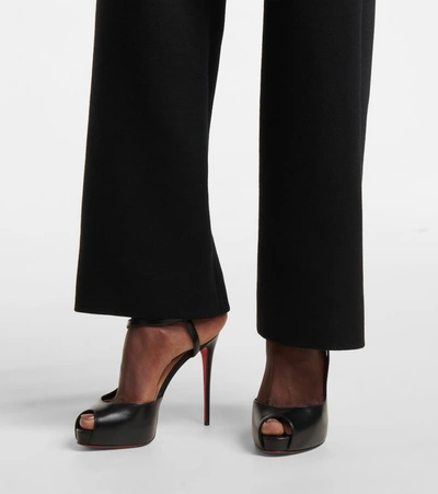 Christian Louboutin Womens Black Jenlove Alta 120 Kid Black 7.5 In Black