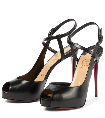 Christian Louboutin Womens Black Jenlove Alta 120 Kid Black 7.5 In Black