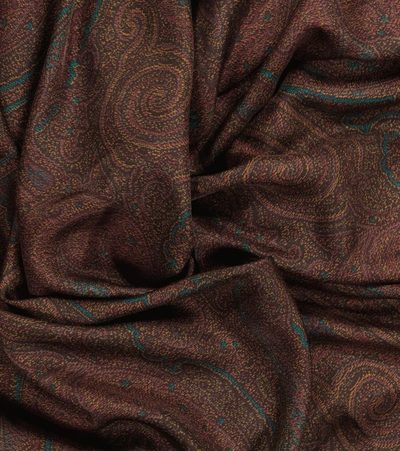Shop Etro Ladakh Double-fringed Blanket In Multicoloured