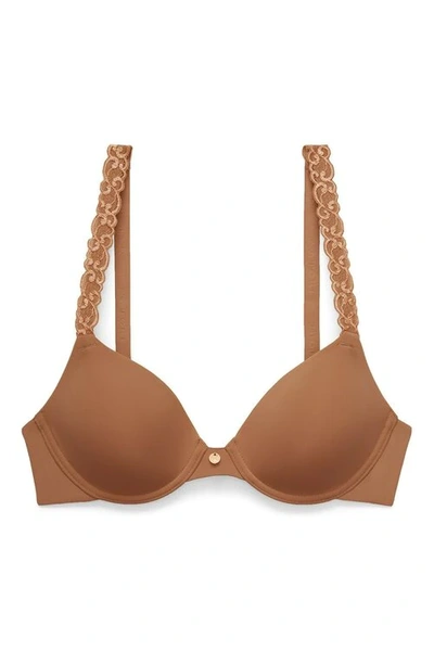 Shop Natori Intimates Pure Luxe Full Fit Soft & Comfortable T-shirt Bra In Glow/amber