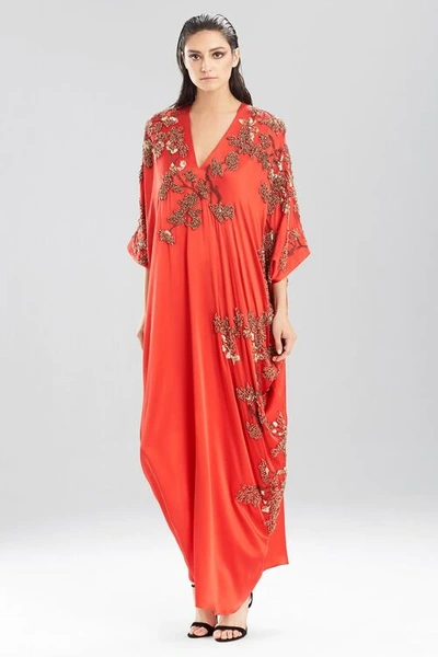 Shop Josie Natori Natori Couture Azar Caftan In Red