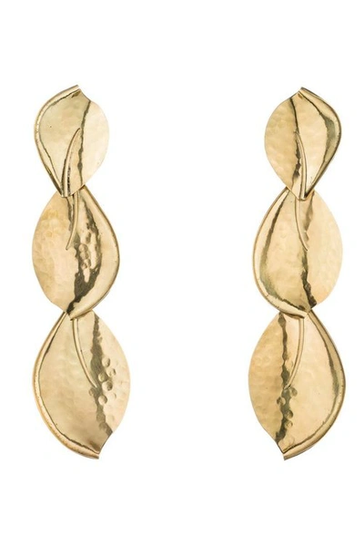 Shop Josie Natori Natoriss Leaf Trio Clip Earrings In Gold