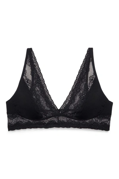 Shop Natori Bliss Perfection Lace Trim Comfortable Day Bra (size S) In Black