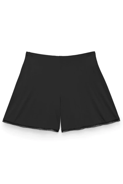Shop Natori Benefit Half Slip Shorts In Black