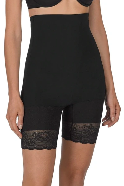 Shop Natori Plush High Waist Thigh Shaper In Black