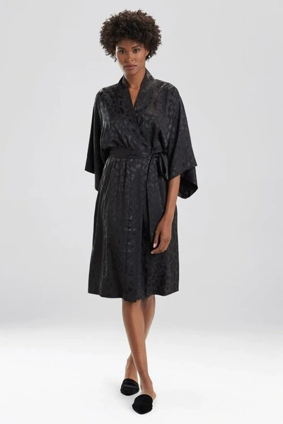 Shop Natori Decadence Wrap Robe In Black