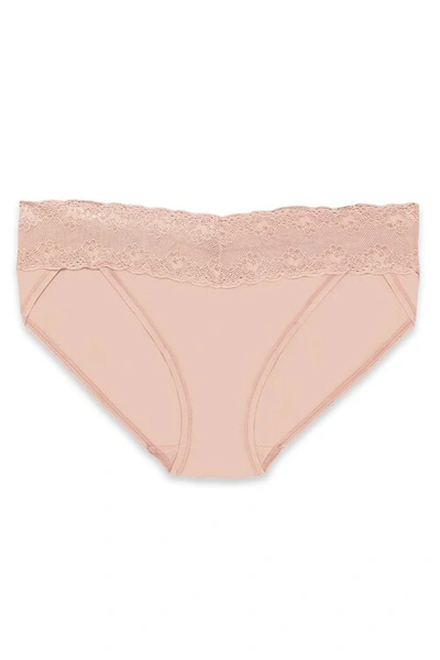 Shop Natori Bliss Perfection One-size V-kini Panty In Rose Beige