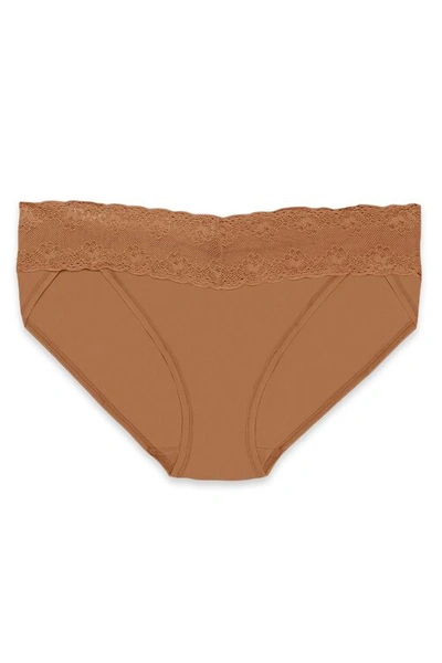 Shop Natori Bliss Perfection Soft & Stretchy V-kini Panty Underwear In Glow