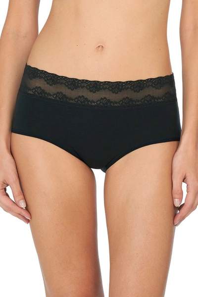 Shop Natori Bliss Perfection One-size Boyshort Panty In Black