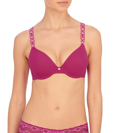 Shop Natori Intimates Pure Luxe Full Fit Soft & Comfortable T-shirt Bra In Berry/blush Pink