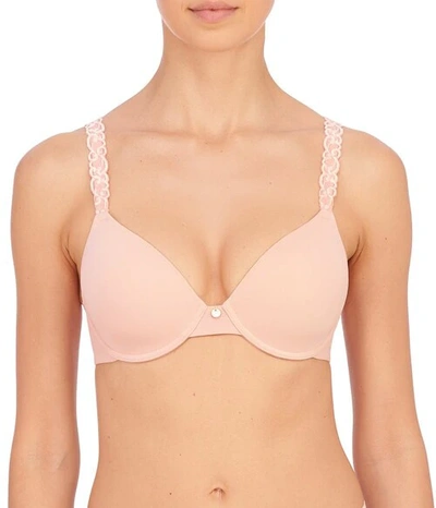 Shop Natori Intimates Pure Luxe Full Fit Soft & Comfortable T-shirt Bra In Delicate Peach/sheer Pink