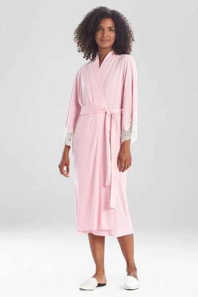 Shop Natori Luxe Shangri-la Wrap Robe In Heather Rose Bloom