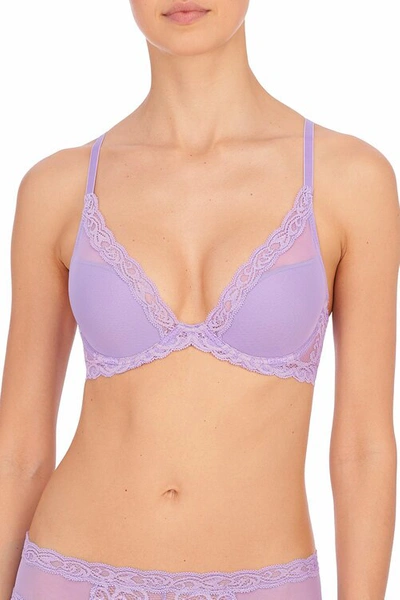 Shop Natori Feathers T-shirt Everyday Plunge Bra (36b) In French Lilac