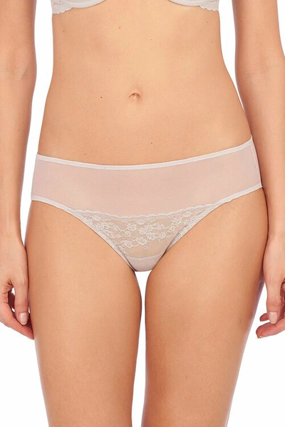 Shop Natori Cherry Blossom Girl Brief Panty In Feather Grey