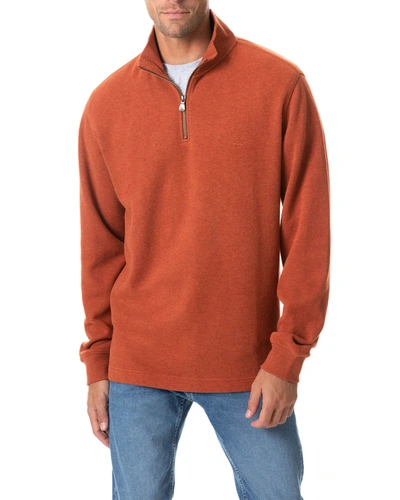 Shop Rodd & Gunn Men's Alton Ave Quarter-zip Sweater In Terracotta