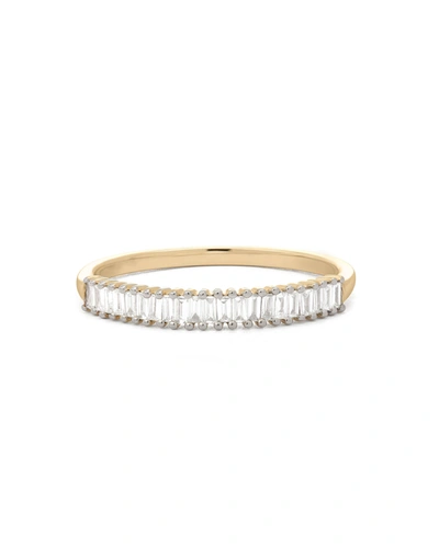 Shop Stone And Strand Up And Down Baguette Diamond Line Band In Gold