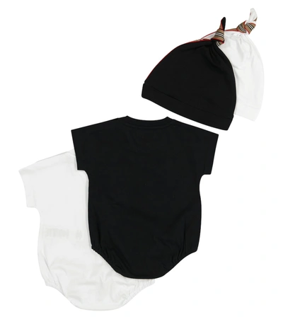 BABY棉质连体紧身衣和帽子两件套