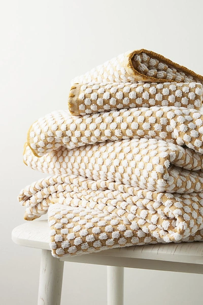 Shop Slowtide Clive Bath Towel Collection By  In Yellow Size Hand Towel