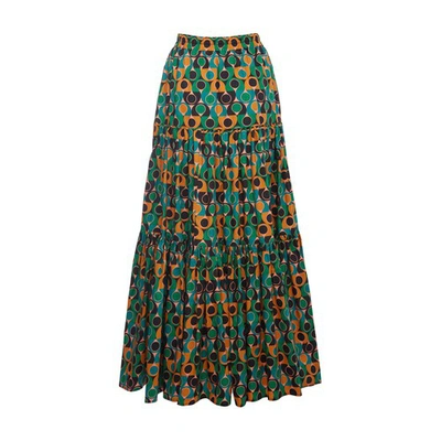 Shop La Doublej Big Skirt In Gumball Verde