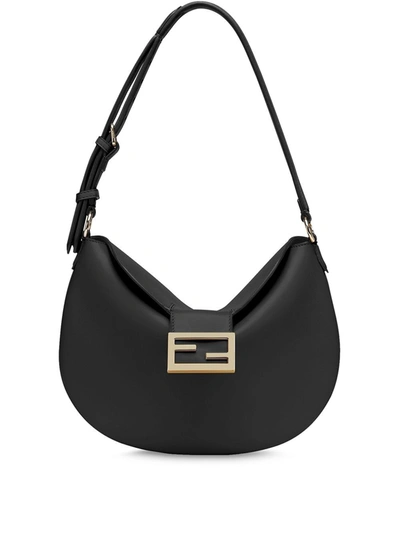 Fendi Small Croissant Shoulder Bag In Black | ModeSens