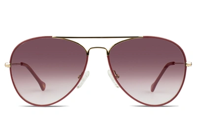 Shop Vint & York The Fairbanks In Burgundy Red With Gold