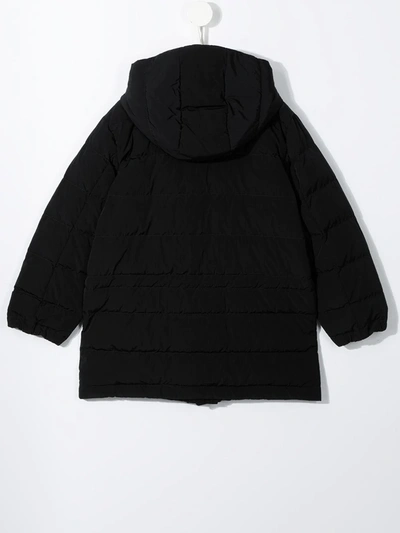 Shop Dolce & Gabbana Padded Hooded Coat In Black