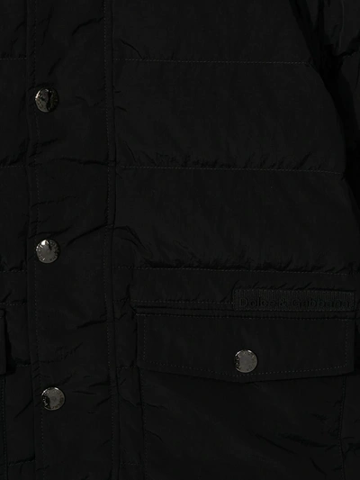 Shop Dolce & Gabbana Padded Hooded Coat In Black