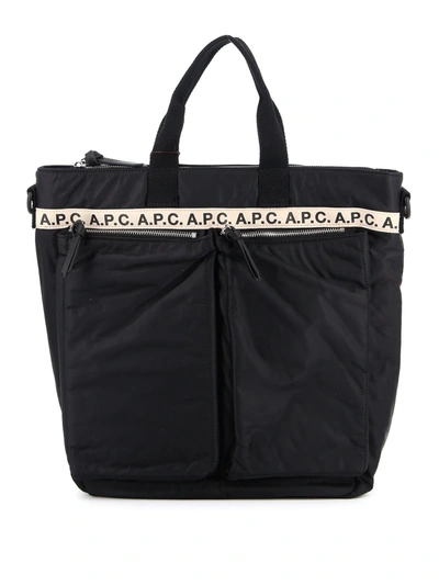 Shop Apc Repeat Shopping Bag In Black