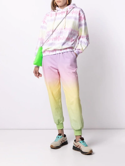 Shop Olivia Rubin Tie-dye Print Cotton Hoodie In Multicolour