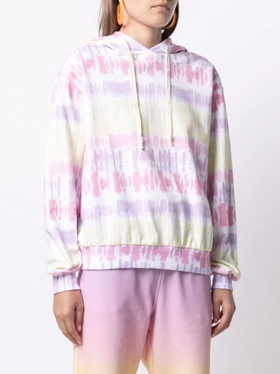 Shop Olivia Rubin Tie-dye Print Cotton Hoodie In Multicolour
