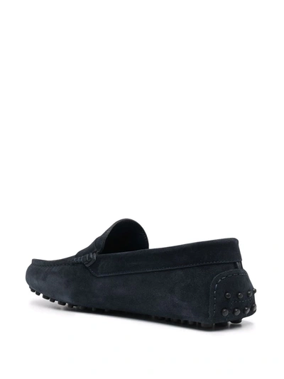 Shop Scarosso Michael Suede Loafers In Blue